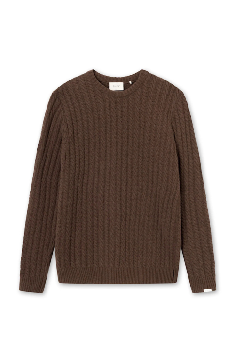 Glen Cable Knit - Brown